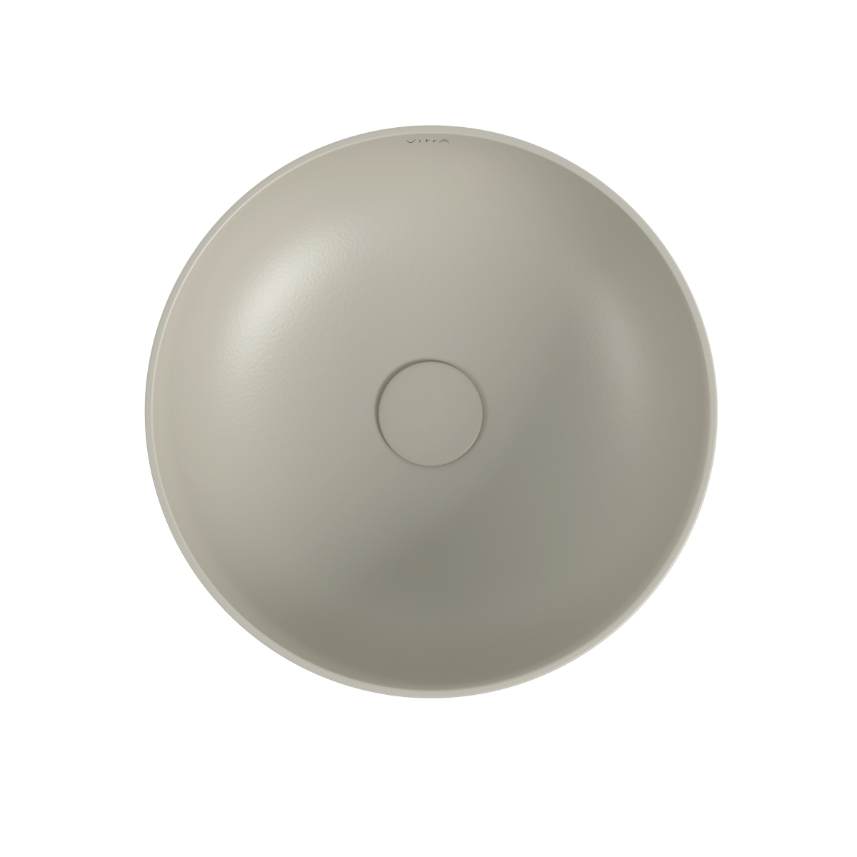 Раковина чаша VitrA Outline Recycled (Аутлайн Ресайклд) 7992B066-0016 41 x 41 см накладная матовая бежевая антибактериальное покрытие Hygiene (Хайджн)