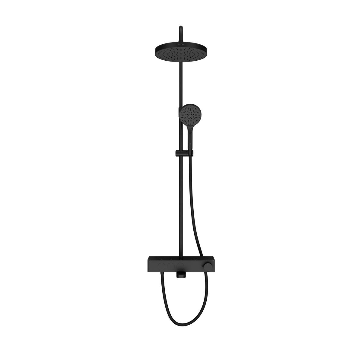 Душевая система VitrA Core Round (Кор Раунд) A4730936EXP с термостатическим смесителем и ручным душем матовая черная