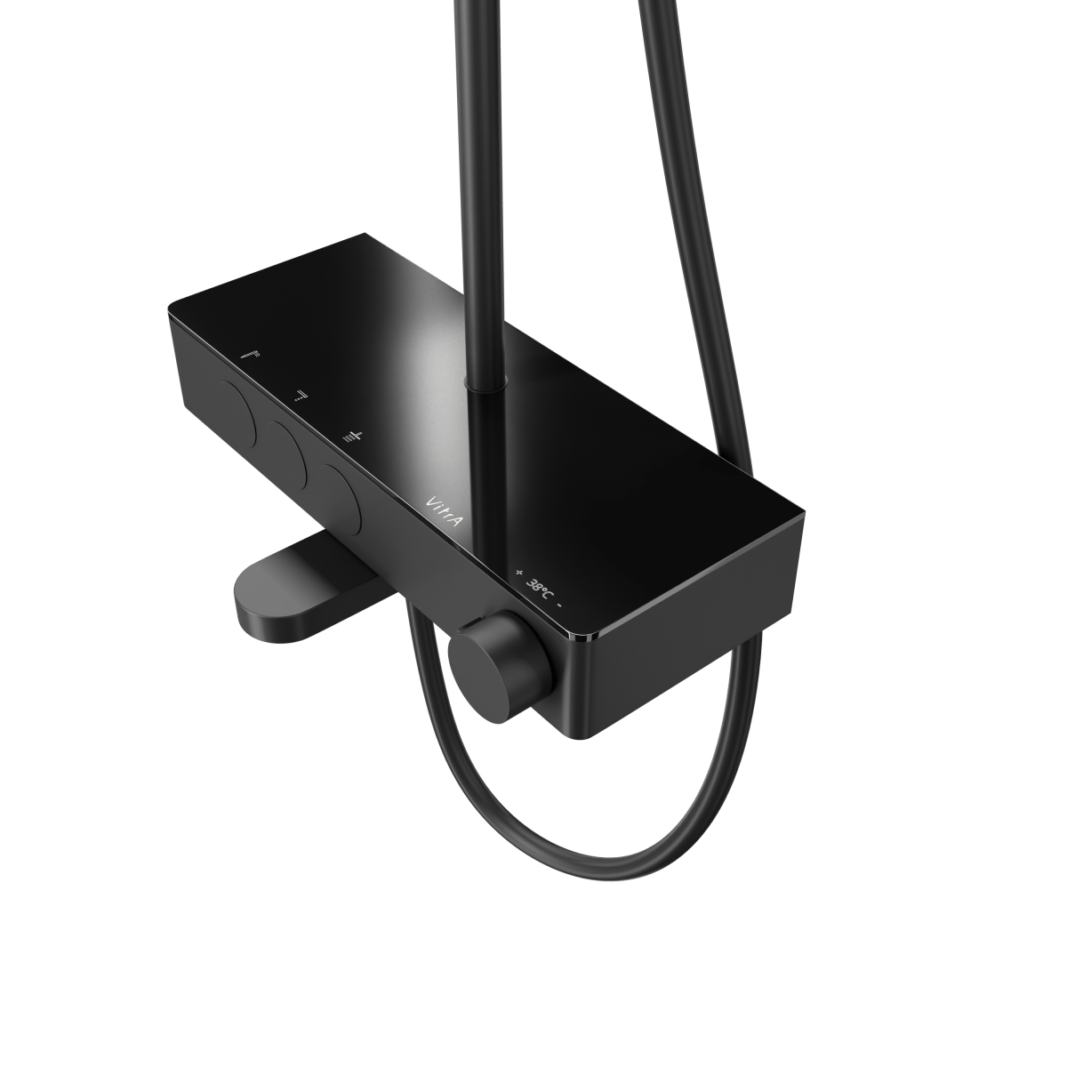 Душевая система VitrA Core Round (Кор Раунд) A4730936EXP с термостатическим смесителем и ручным душем матовая черная