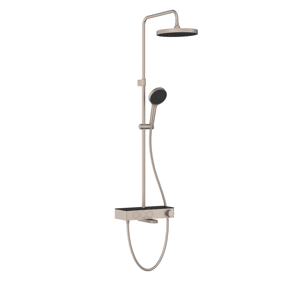 Душевая система VitrA Core Round (Кор Раунд) A4730934EXP с термостатическим смесителем и ручным душем брашированная никель