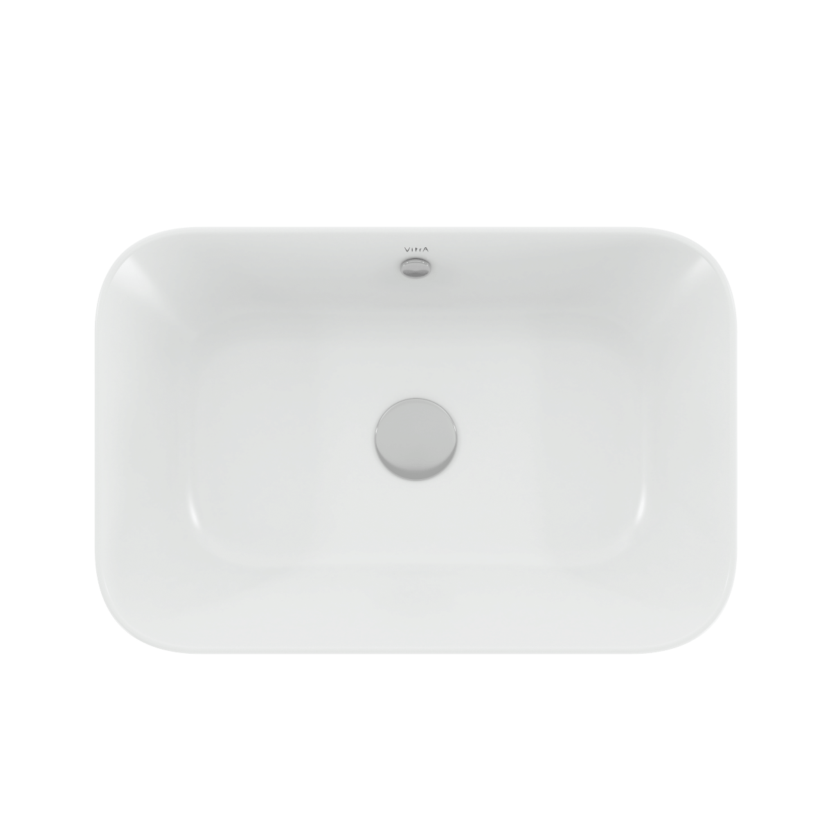 Раковина чаша VitrA Geo (Гео) 7425B003-0012 60 x 39 см накладная белая антибактериальное покрытие Hygiene (Хайджн)