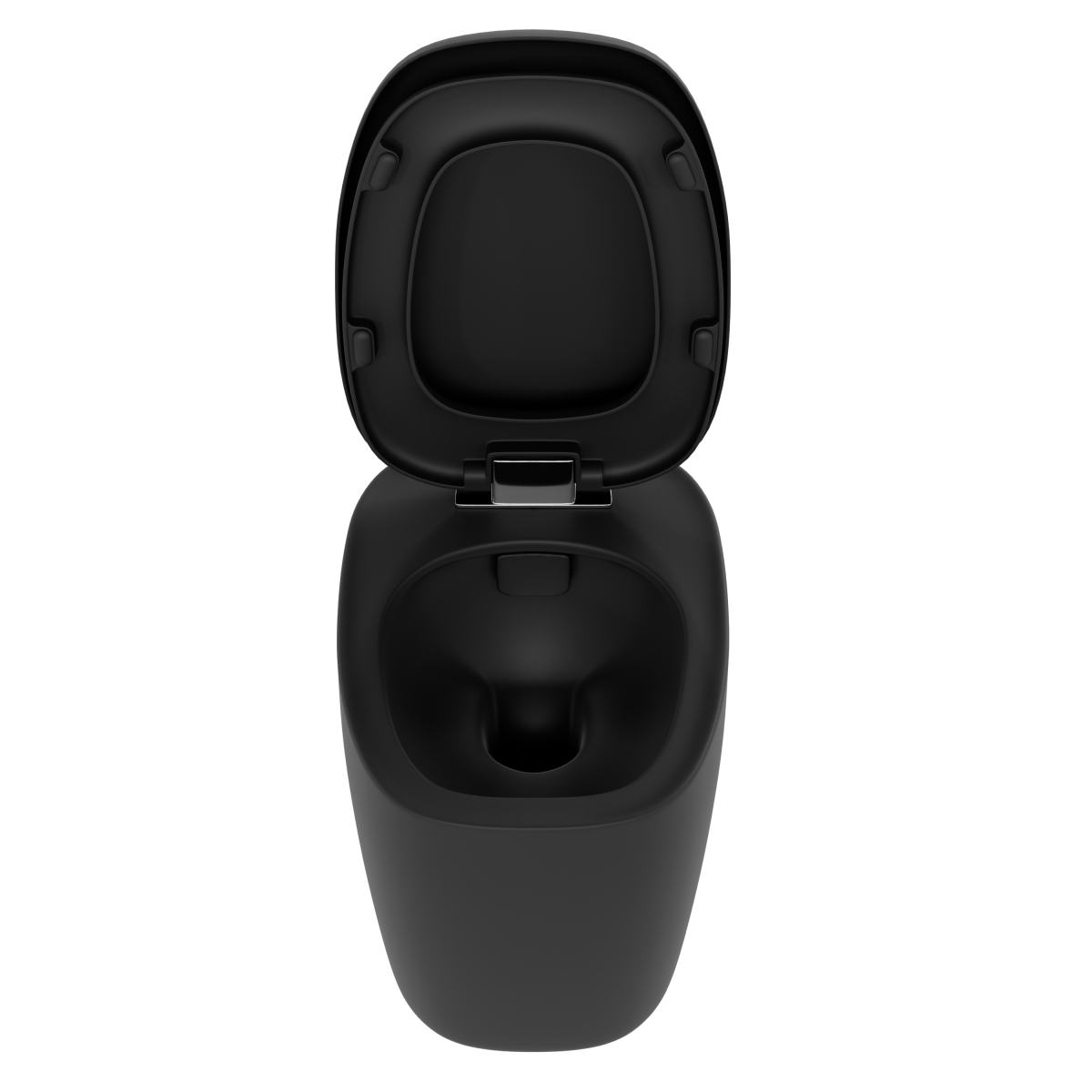Подвесной унитаз VitrA Plural (Плюрал) 7830B483-0075 безободковый Rim-ex (Рим-экс) матовый черный санитарный фарфор антибактериальное покрытие Hygiene + Clean (Хайджн + Клин)