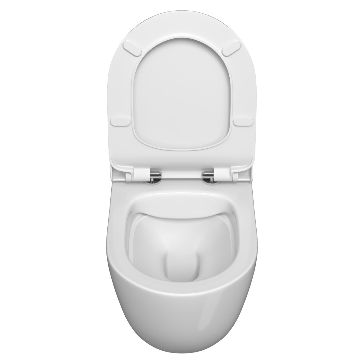 Инсталляция с унитазом VitrA Mia Round (Мия Раунд) 9856B003-7200 комплект 4 в 1 с сиденьем микролифт безободковый цвет клавиши матовый хром