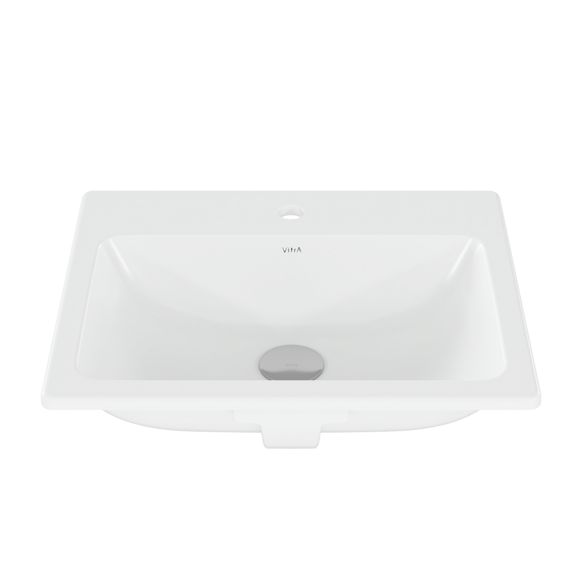 Встраиваемая сверху раковина VitrA S20 5465B003-0001 55 x 45 см прямоугольная белая антибактериальное покрытие Hygiene (Хайджн)