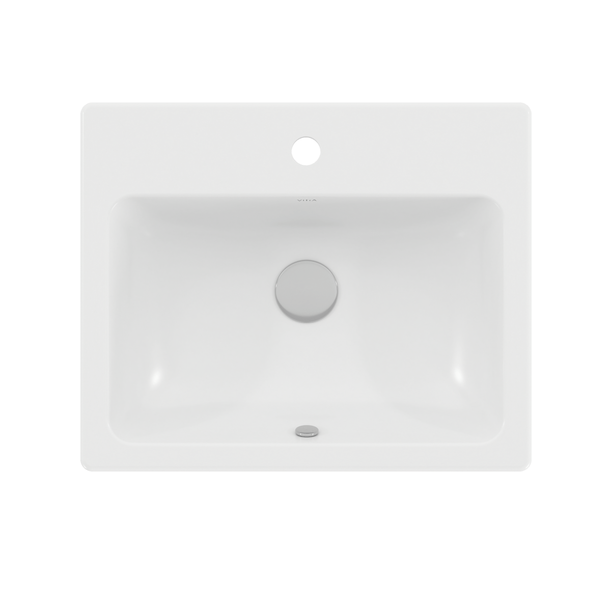 Встраиваемая сверху раковина VitrA S20 5465B003-0001 55 x 45 см прямоугольная белая антибактериальное покрытие Hygiene (Хайджн)
