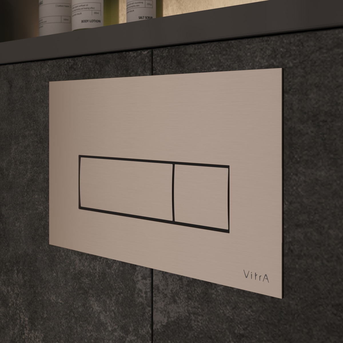Кнопка смыва для инсталляции VitrA Root Square (Рут Скуэр) 740-2395 брашированный никель двойный смыв