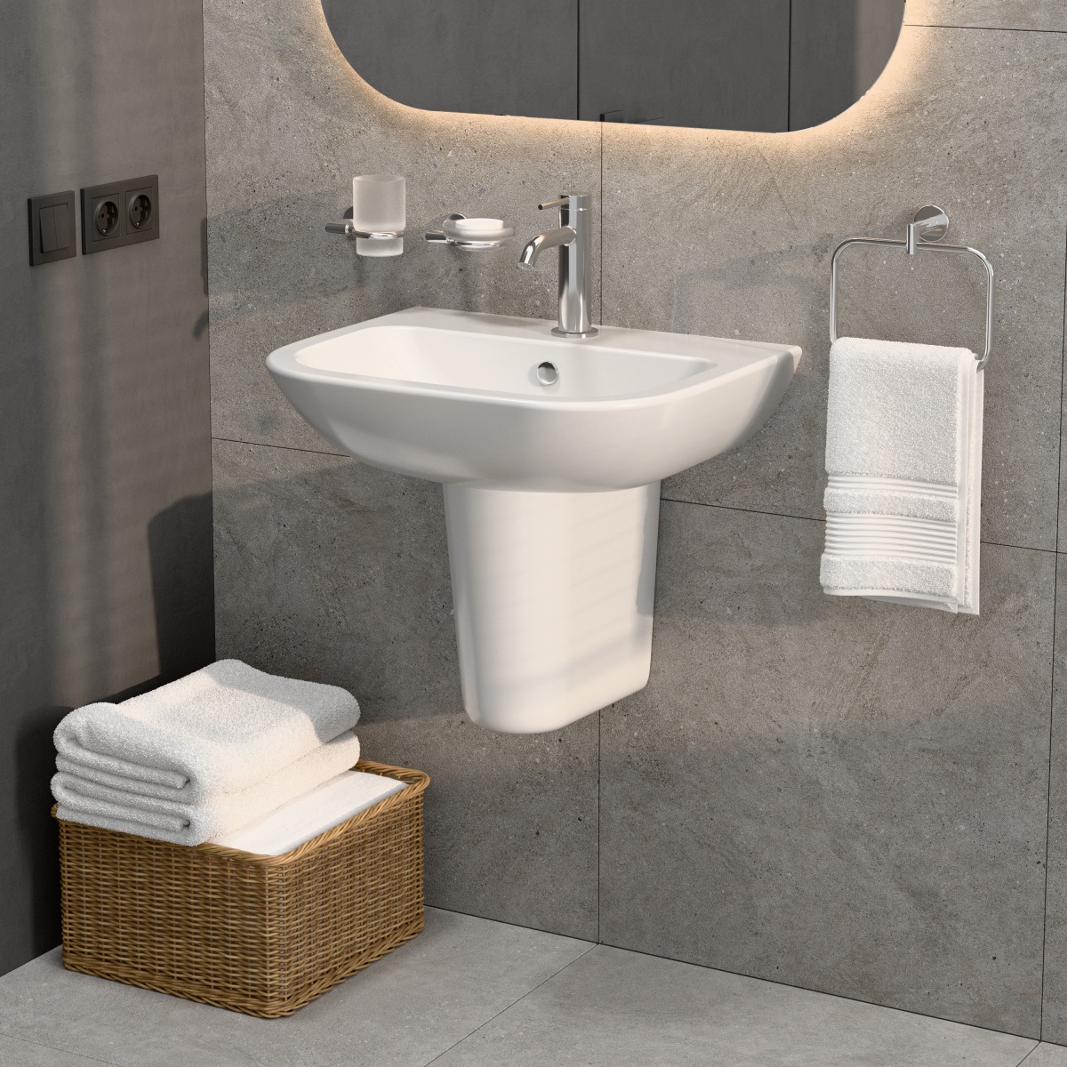 Раковина накладная VitrA S20 5502B003-0001 55 x 44 см белая антибактериальное покрытие Hygiene (Хайджн)
