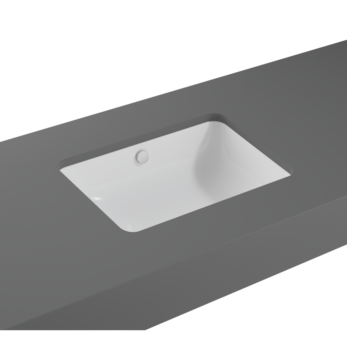 Встраиваемая снизу раковина VitrA S20 7475B003-0618 55 x 37 см прямоугольная белая антибактериальное покрытие Hygiene (Хайджн)