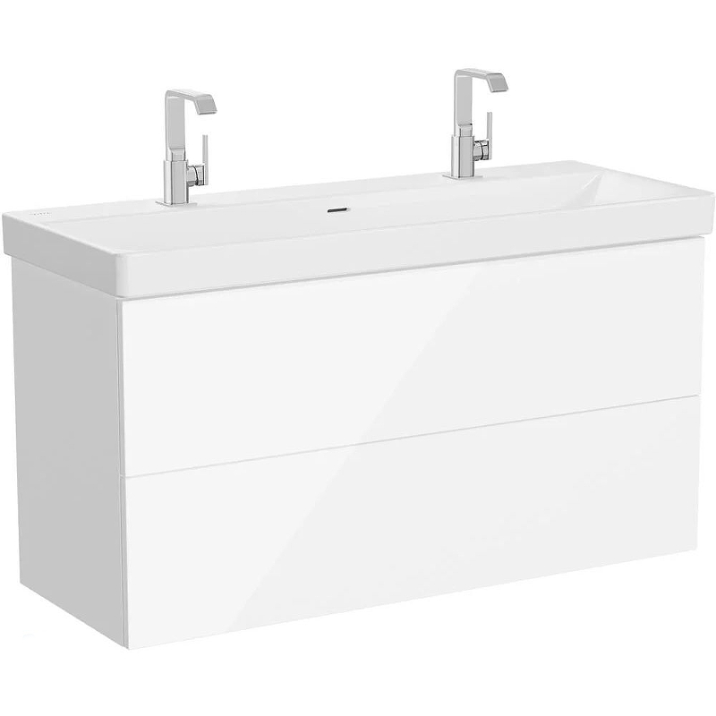 Шкаф Metropol Pure с раковиной c 2мя ящиками, 120 см, глянцевый белый 67334