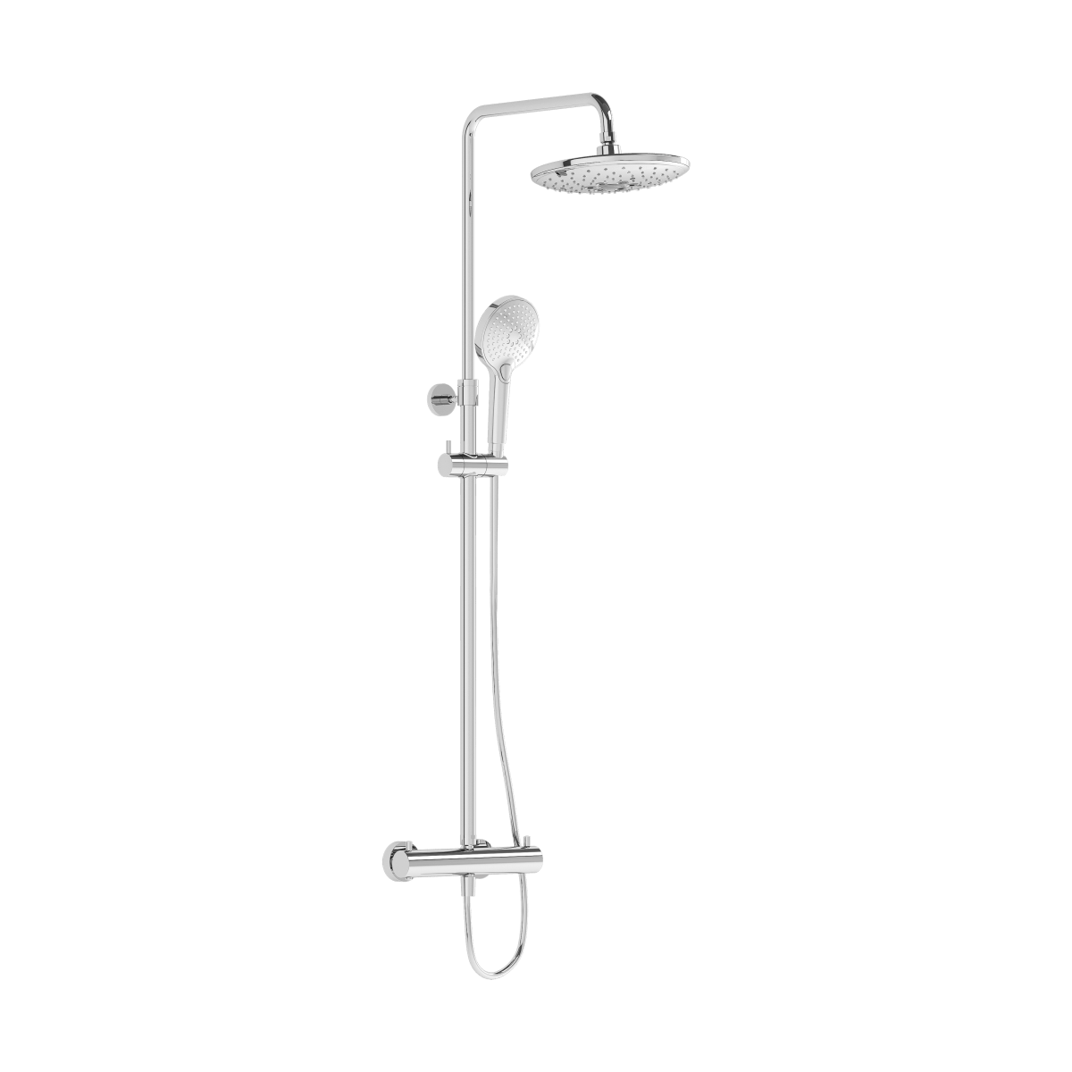 Душевая система VitrA Aquaheat (Аквахит) A47205EXP с термостатическим смесителем и ручным душем хром латунь