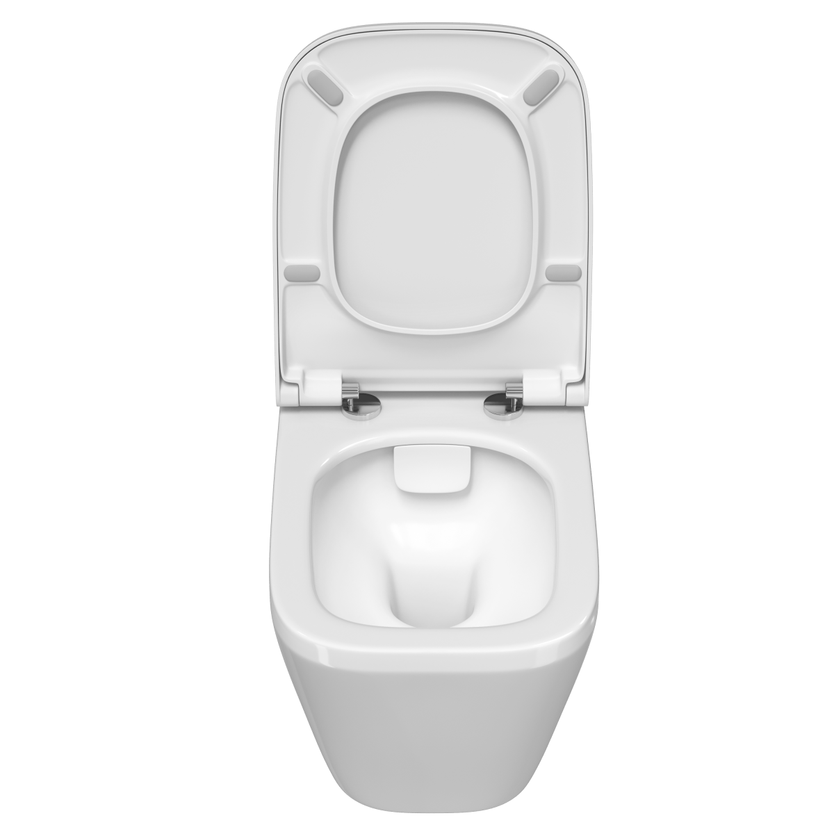 Подвесной унитаз VitrA Integra Square (Интегра Скуэр) 7082B003-0075 безободковый Rim-ex (Рим-экс) белый санитарный фарфор антибактериальное покрытие Hygiene (Хайджн)