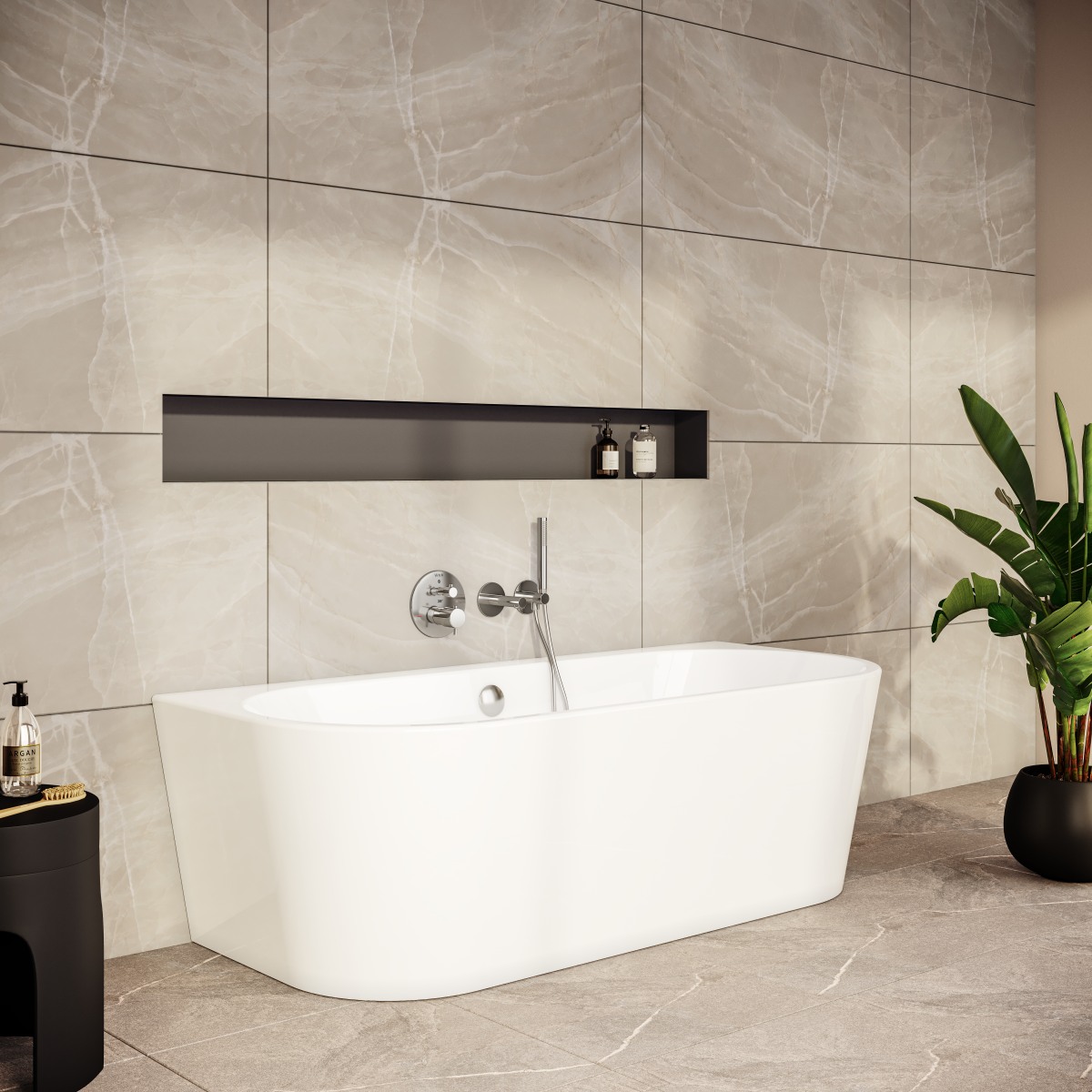 Ванна VitrA Geo (Гео) 65420006000 180 x 80,5 см отдельностоящая акриловая прямоугольная белая