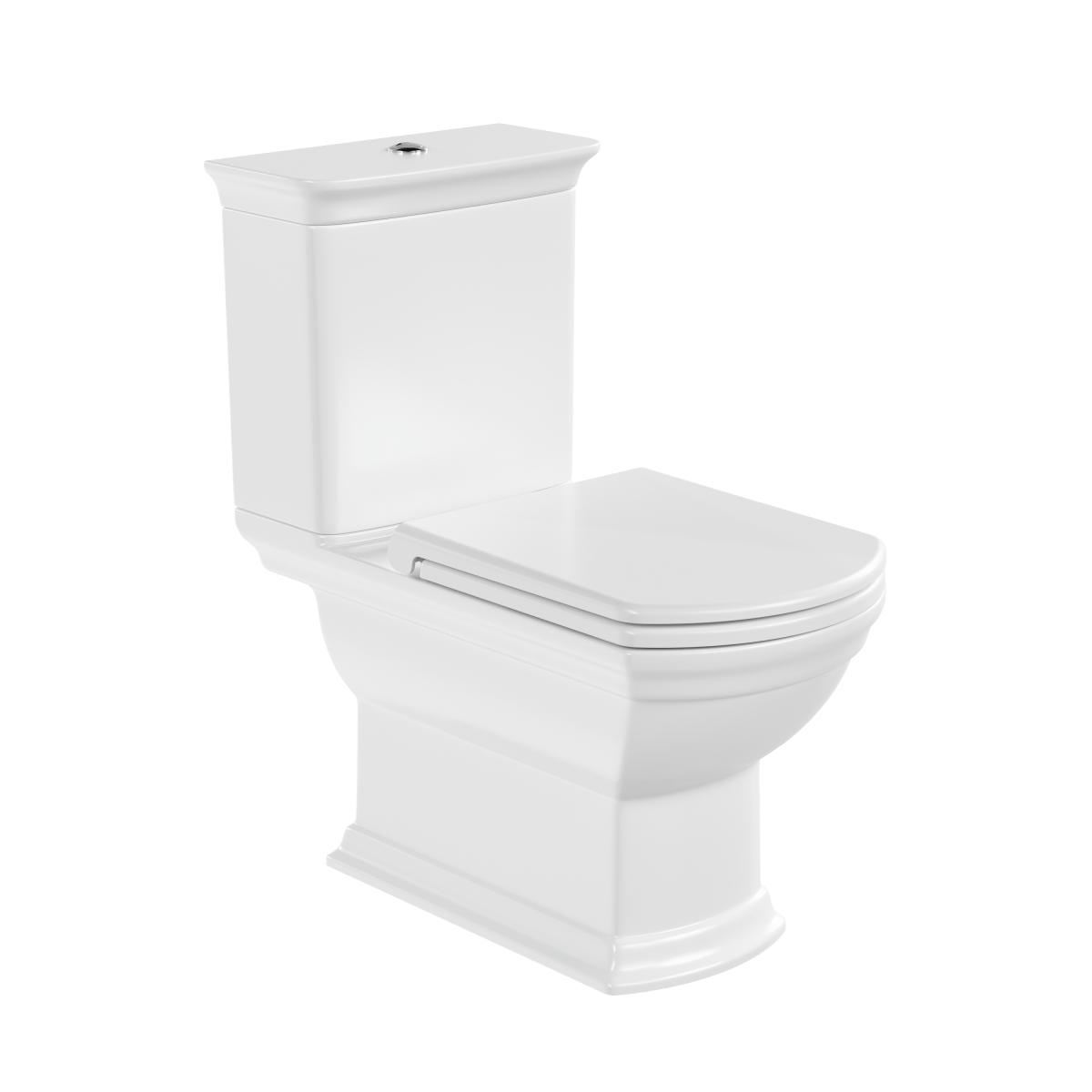 Унитаз-компакт напольный VitrA Serenada (Серенада) 9722B003-7203 с сиденьем микролифт белый санитарный фарфор антибактериальное покрытие Hygiene (Хайджн)