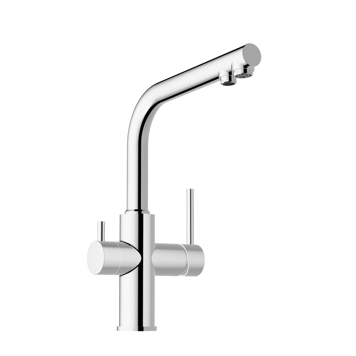 Смеситель для кухни VitrA Masterline (Мастерлайн) A42144EXP с поворотным изливом и фильтром для воды однорычажный хром латунь