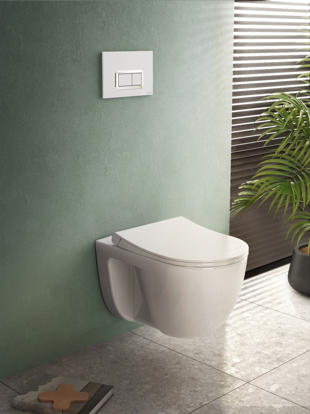 Подвесной унитаз VitrA S40 7759B003-0075 безободковый SmoothFlush (Смусфлаш) белый санитарный фарфор антибактериальное покрытие Hygiene (Хайджн)