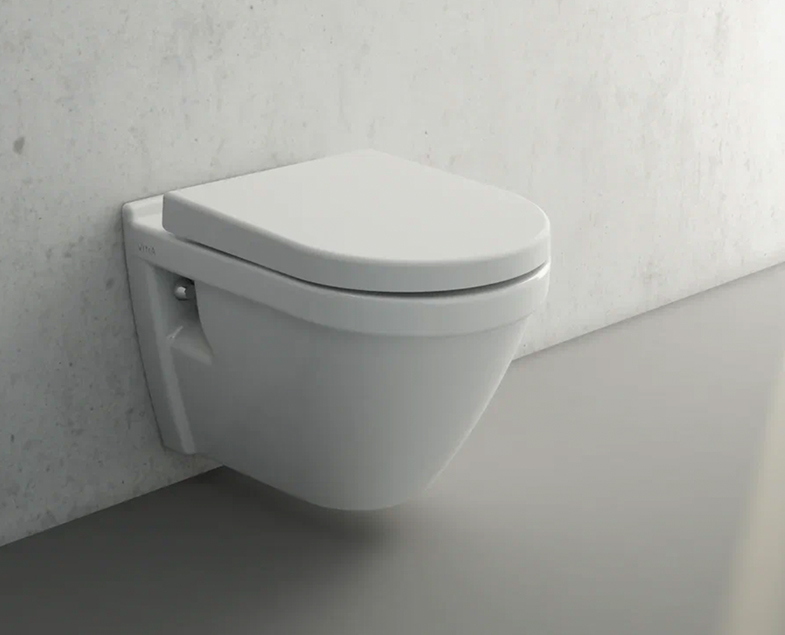 Комплект подвесной безободковый унитаз VitrA S50 Rim-Ex, система инсталляции VitrA V12, кнопка Loop O глянцевый хром, сиденье микролифт