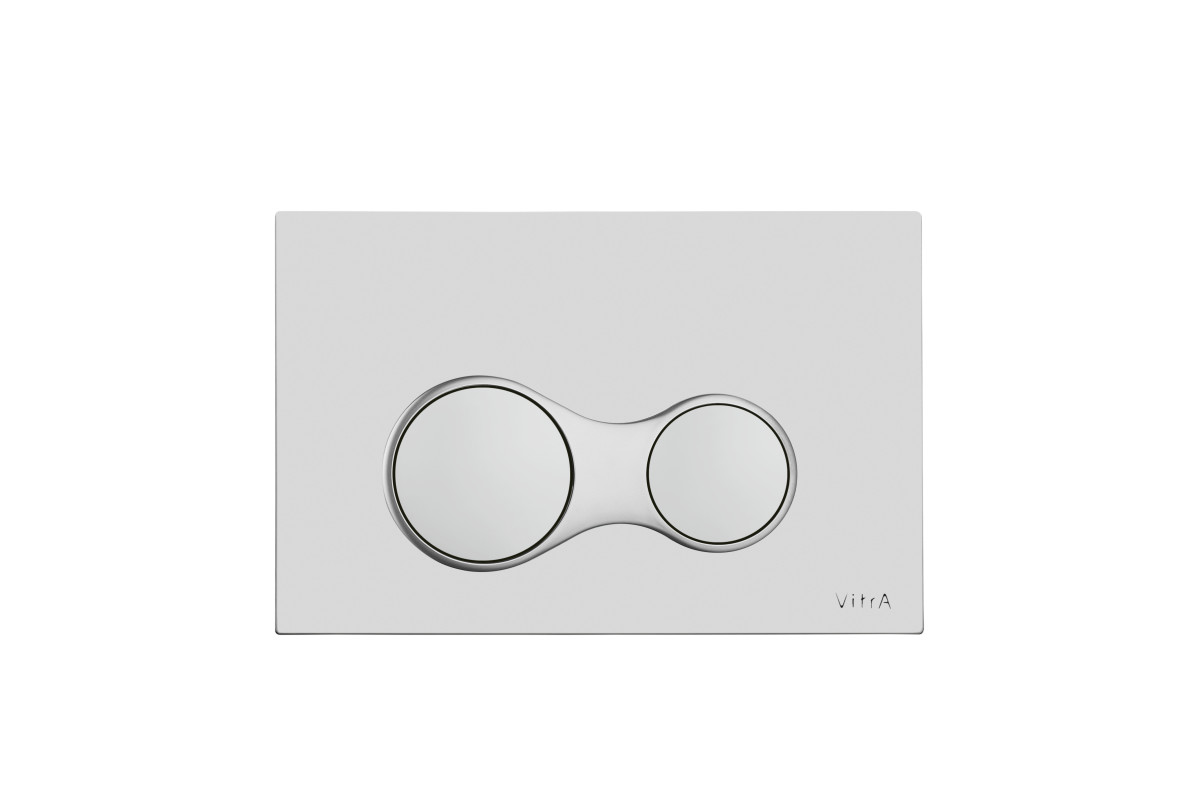 Инсталляция с унитазом VitrA Sento (Сенто) 9830B003-7207 комплект 4 в 1 с сиденьем микролифт безободковый цвет клавиши матовый хром