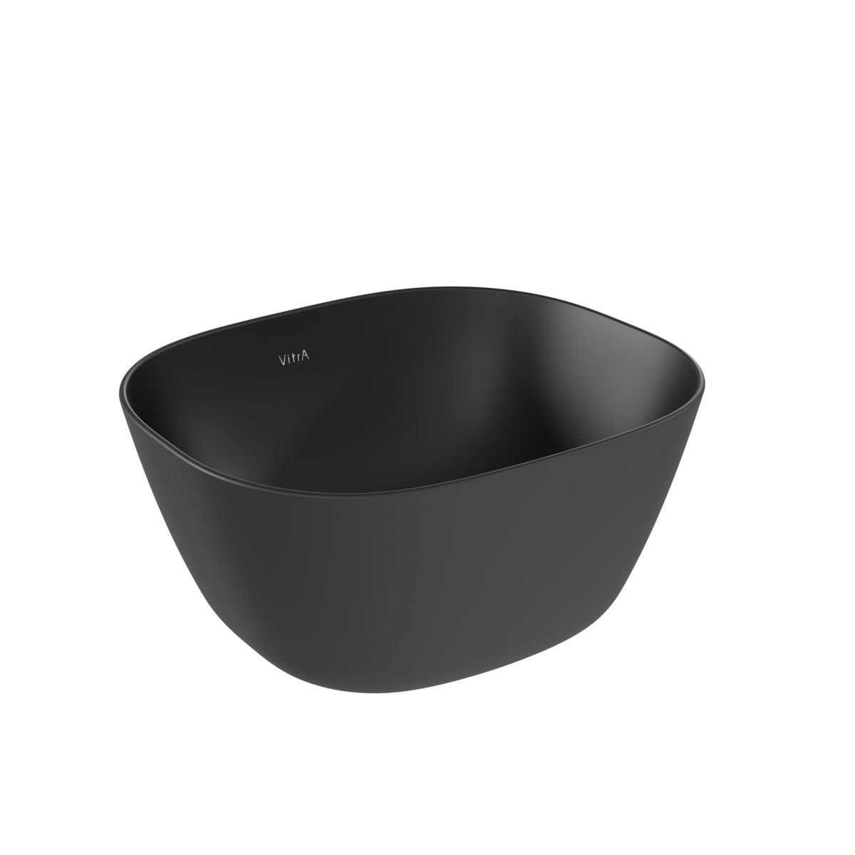Раковина чаша VitrA Plural (Плюрал) 7811B483-0016 45 x 38 см накладная матовая черная антибактериальное покрытие Hygiene + Clean (Хайджн + Клин)