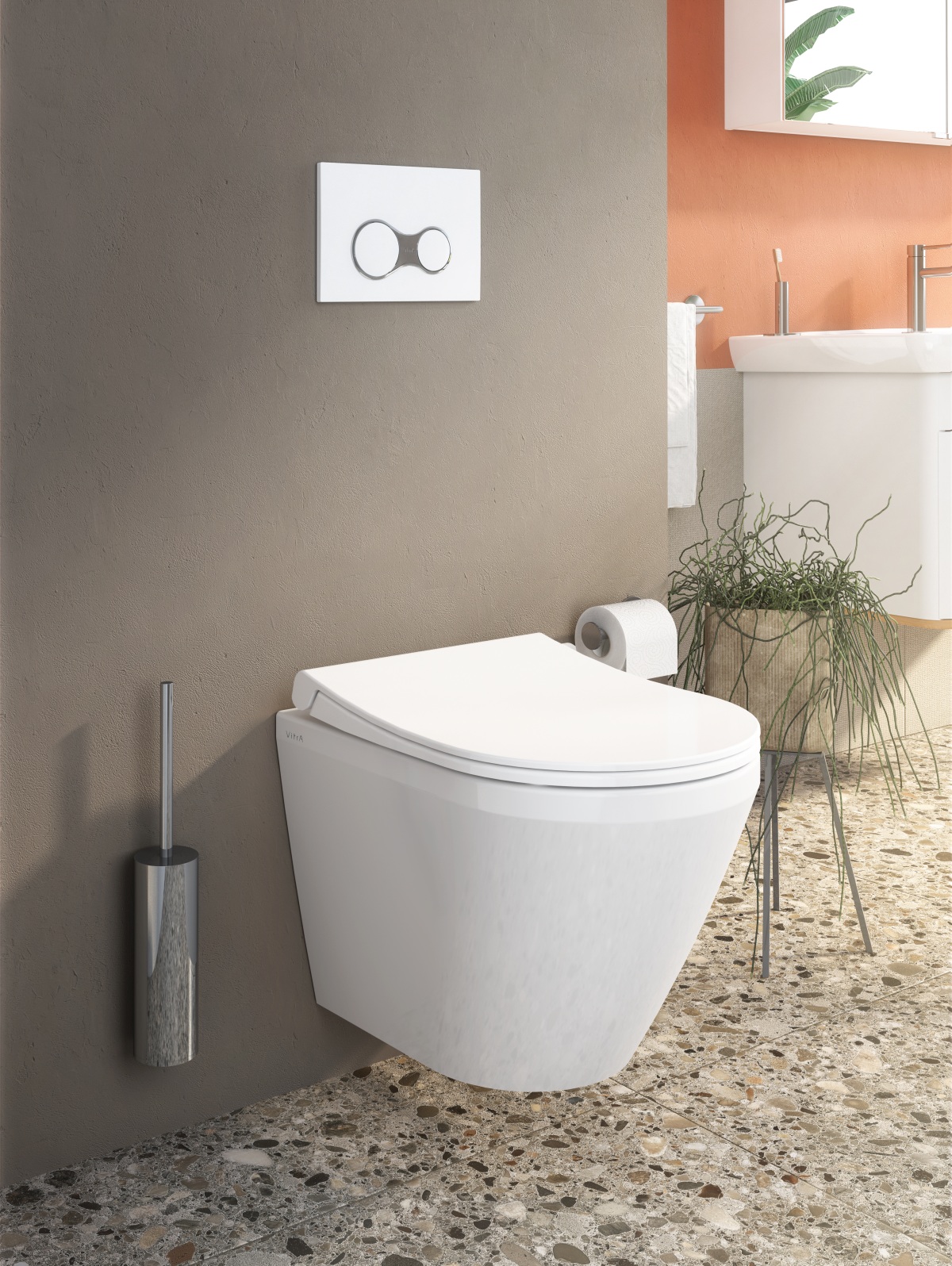 Кнопка смыва для инсталляции VitrA Sirius (Сириус) 740-0480 хром двойной смыв