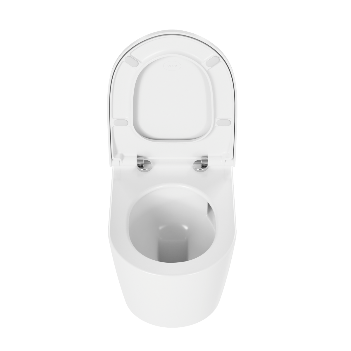 Подвесной унитаз VitrA Metropole Round (Метрополь Раунд) 7910B003-6429 безободковый QuantumFlush (Квантум Флаш) с сиденьем микролифт белый санитарный фарфор